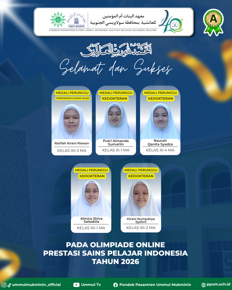 PERAIH MEDALI OLIMPIADE ONLINE PRESTASI SAINS PELAJAR INDONESIA 2026 (2) – SATUAN PENDIDIKAN MA
