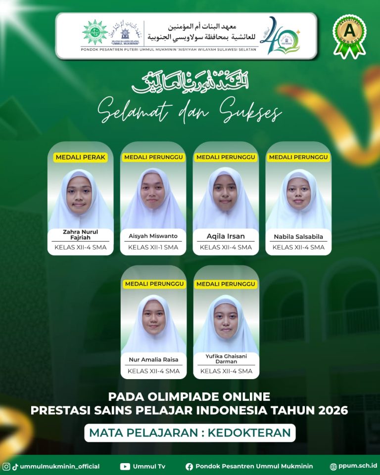 Peraih Medali Olimpiade Online Prestasi Sains Pelajar Indonesia Cabang Kedokteran 2026 – 2