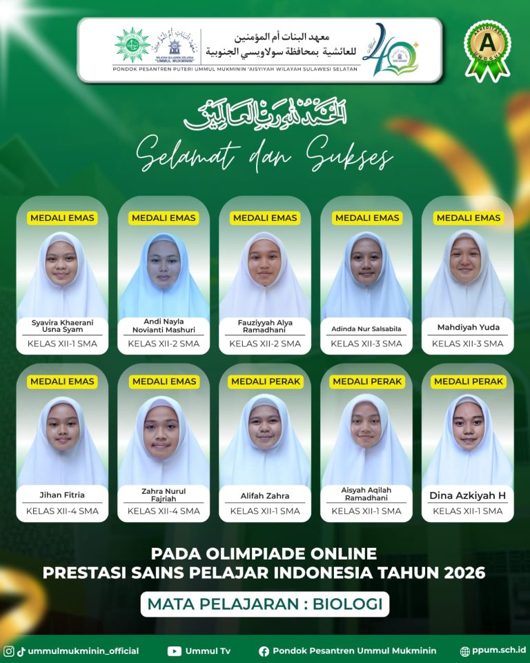 Peraih Medali Olimpiade Online Prestasi Sains Pelajar Indonesia Cabang Biologi 2026 – 1