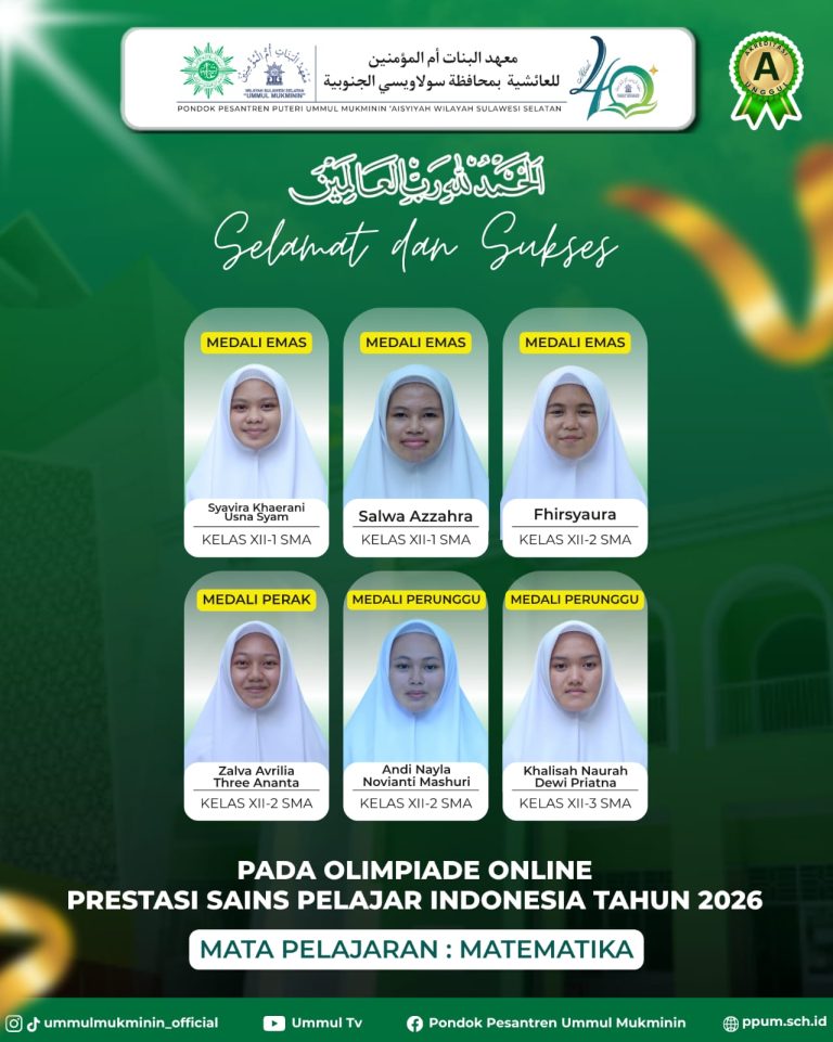 Peraih Medali Olimpiade Online Prestasi Sains Pelajar Indonesia Cabang Matematika 2026